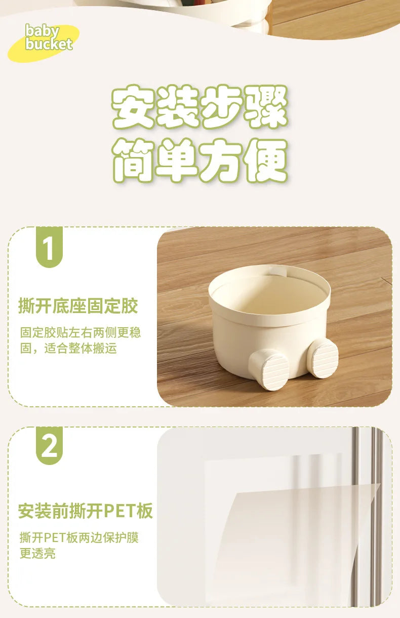 Doll Storage Bucket Transparent Moistureproof Storage Tube for Children's Plush Toys Organizer Home Organization and Storage