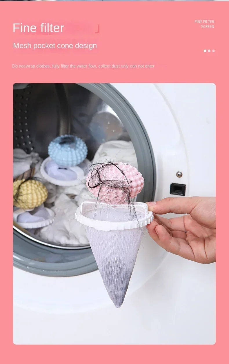 Pet Hair Remover Washing Machine Floating Lint Filter Bag Reusable Laundry Ball Clothes Hair Cleaning Tools Cat Hair Catcher