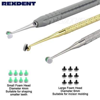 Teeth Whitening Resin Filling kit Molding Tools Light Cure Resin Filling Spatula Mixing Handle and Foam Pads Kit