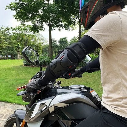 1Pair Knee Brace Elbow Protection Pads Shock Absorption Keep Warm Motorcycle Knee Elbow Pads Safety Protector for Outdoor Sports