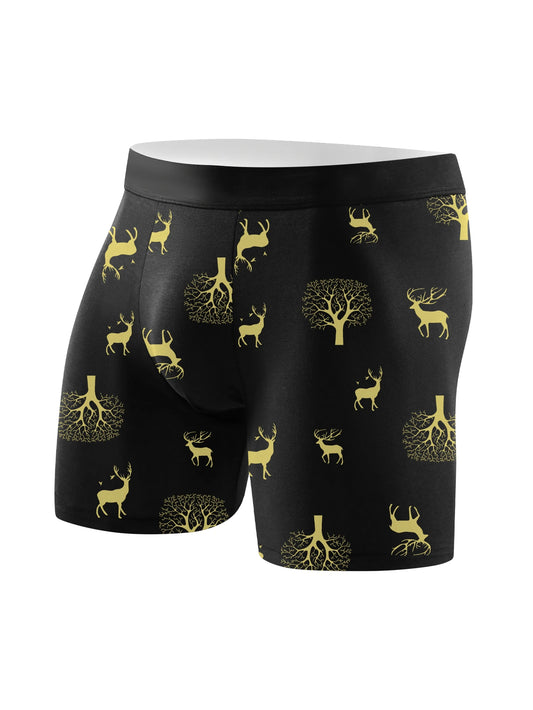 4pcs Men's Underwear Sports Fitness Boxer Briefs Breathable and Comfortable Long Panties Athleisure Fashion Long Panties