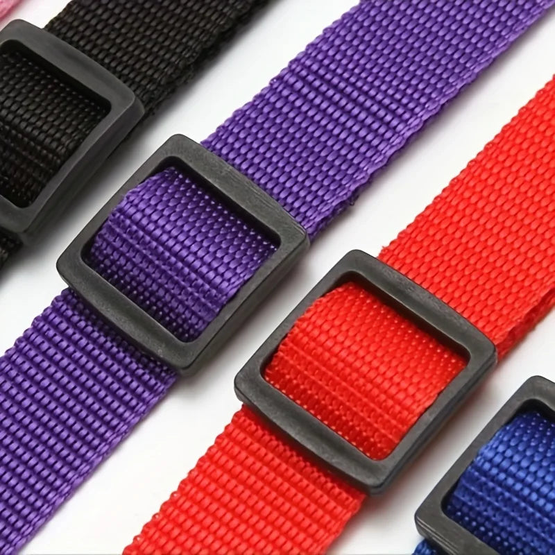 Nylon Two-in-one Dog Car Seat Belt Adjustable Dog Harness Collar Pet Accessories Dog Lead Leash Backseat Safety Belt Solid Color