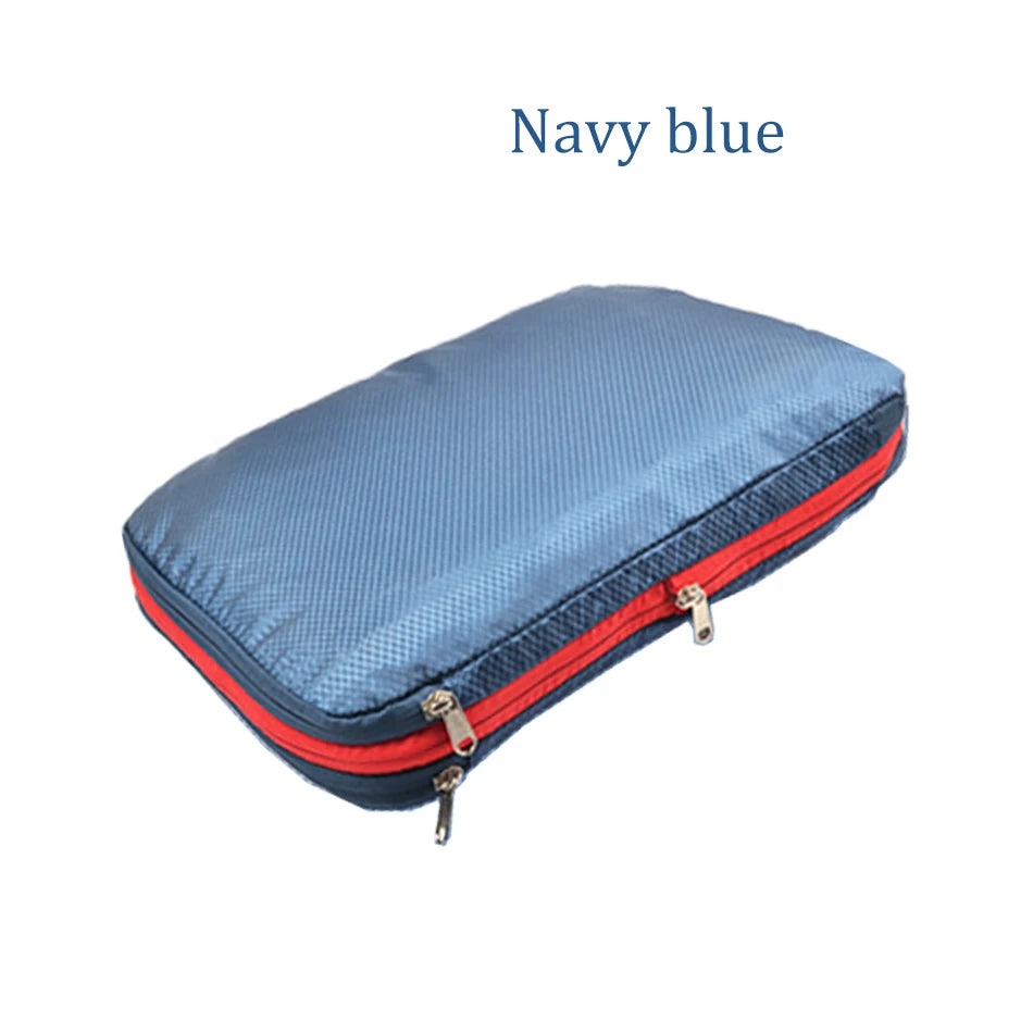 Nylon Double Layer Portable Compression Packing Cubes For Large Travel Suitcase Organizer ,Waterproof ,For Travelling