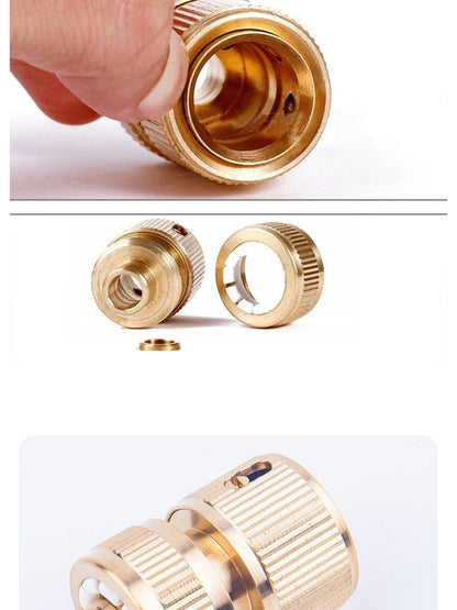 All-copper water gun connector 4-way water connector water pipe connector high-pressure water gun connector