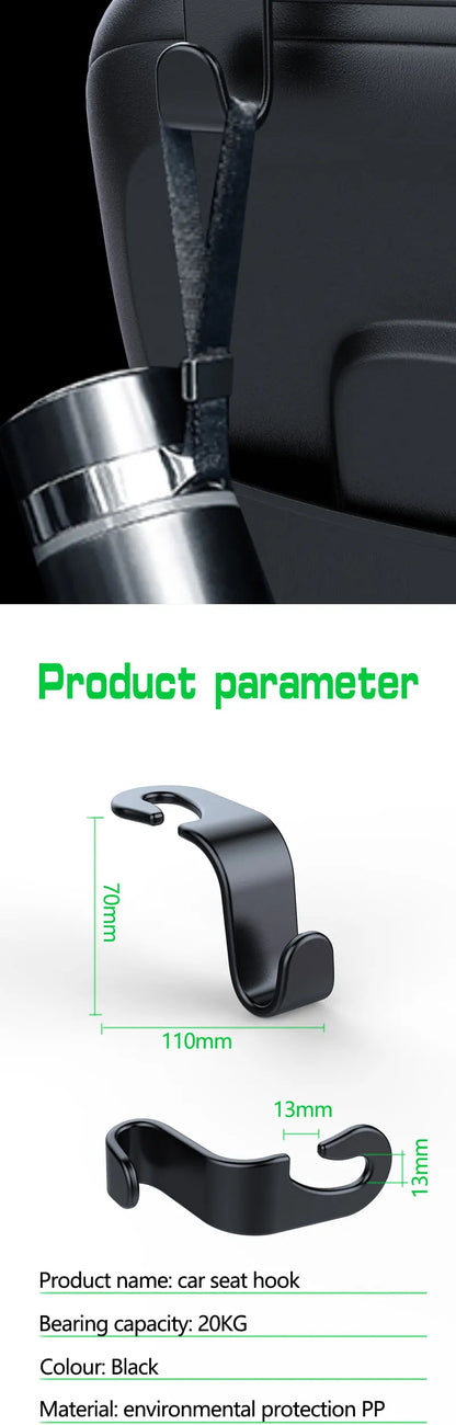 Seat Back Headrest Purse Hanging Hook Car Hanger Storage Baby Accessories Round Head Shape Car Hook