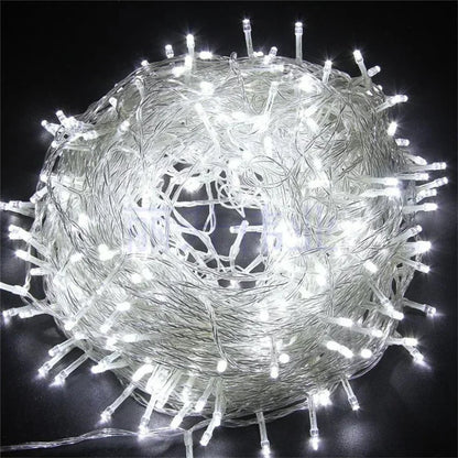 LED String Light 220V EU Plug Night Light 8 Modes Indoor Outdoor Decor Wedding Party Christmas Tree Home Garden Patio Decoration
