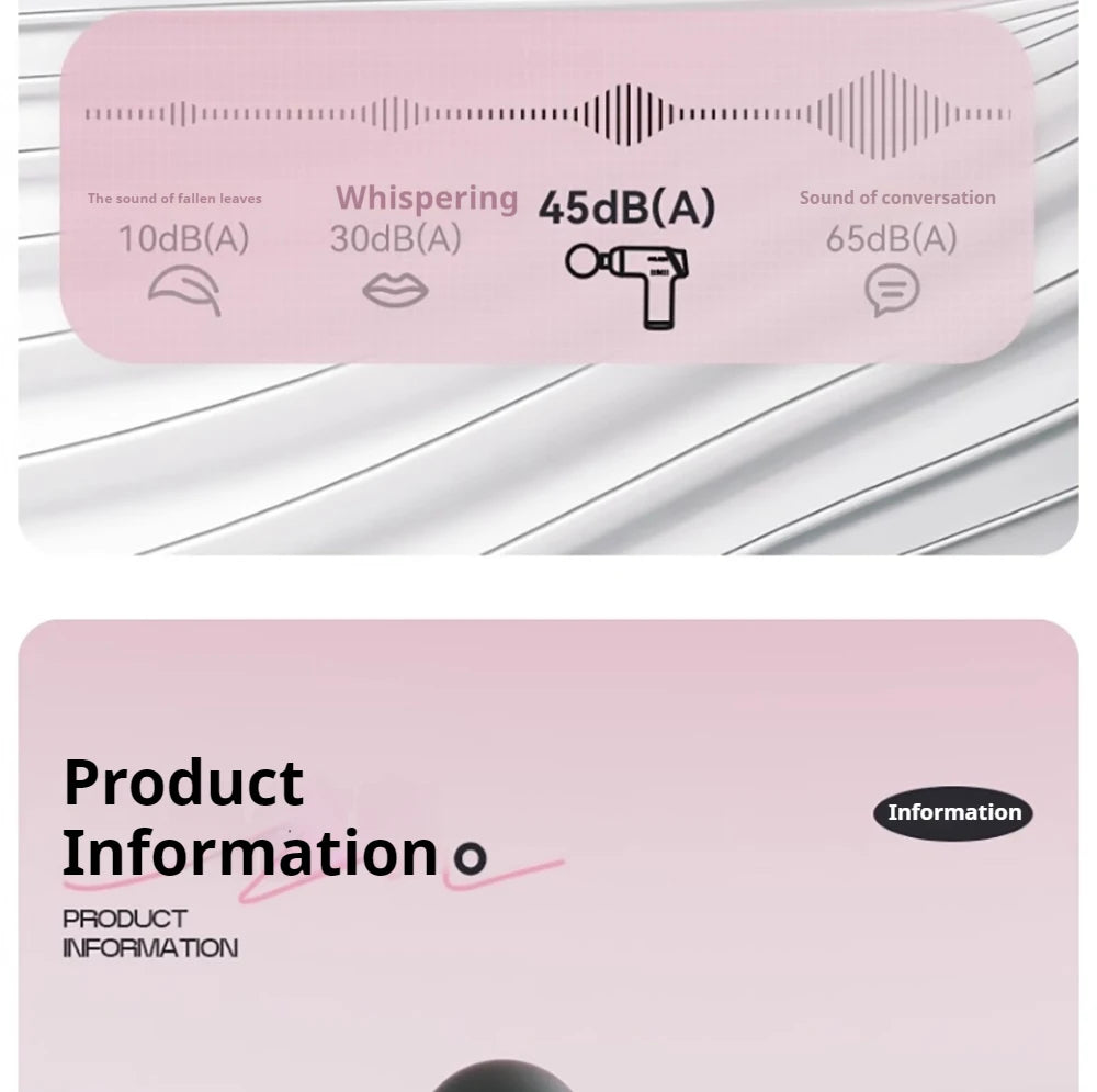 Mini Massage Gun Deep Tissue Muscle Relief Electric Portable for Home Gym Sports Recovery Rechargeable Tool