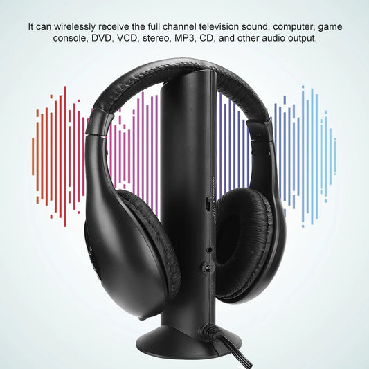 5 in 1 FM Wireless Headset Built‑in Microphone Earphone Headset with Charging Stand Headset Wireless Earphone Wireless Headset