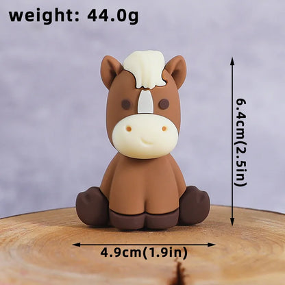 Happy Farm Cake Decoration Farm Critters Cake Topper Horse Chickens Piglet Farm Cabins Boy Girl One Birthday Cake Decorations