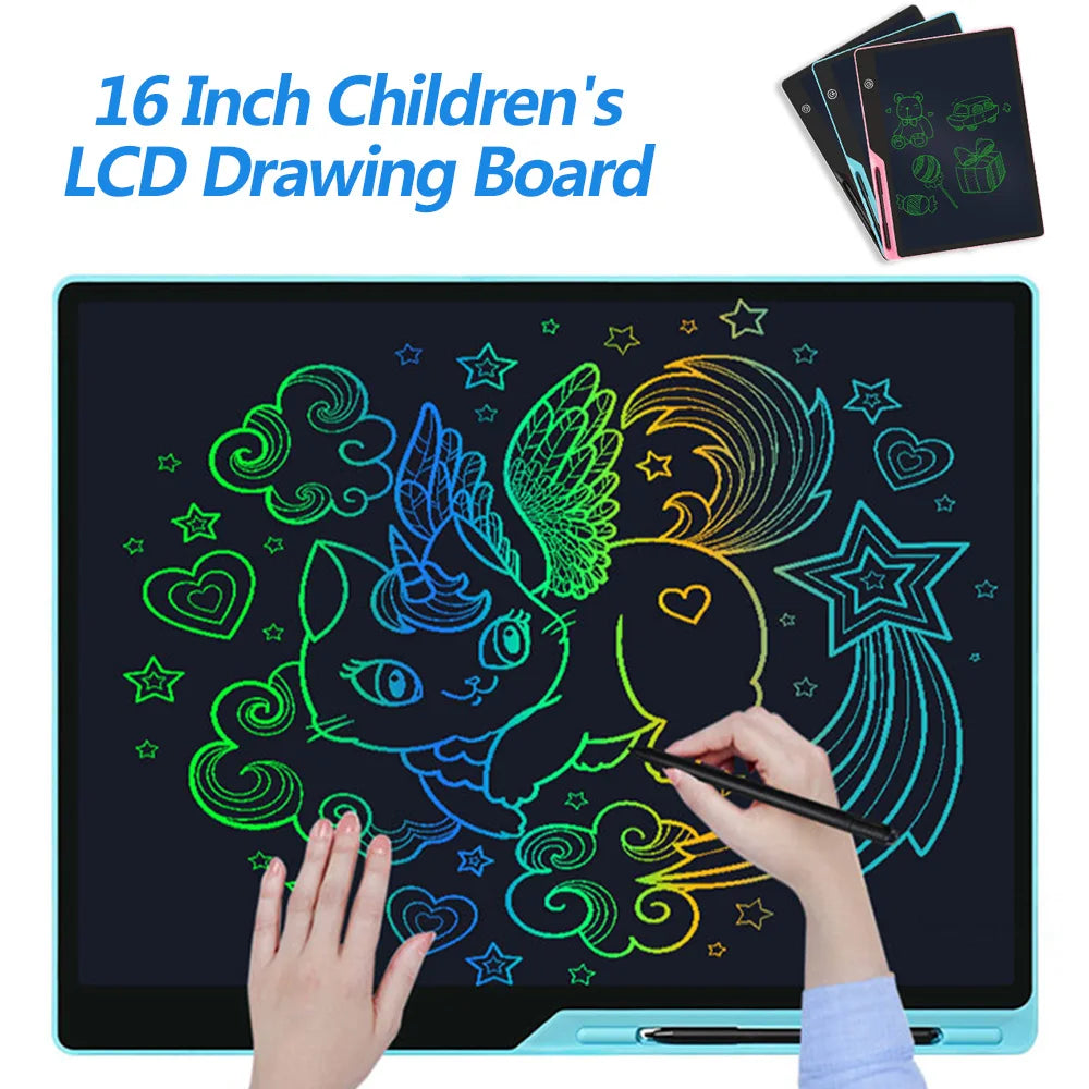 Educational Toys Writing Tablet For Kids 10/16Inch LCD Drawing Board Children Gifts USB Charging Doodle Electron Handwriting Pad