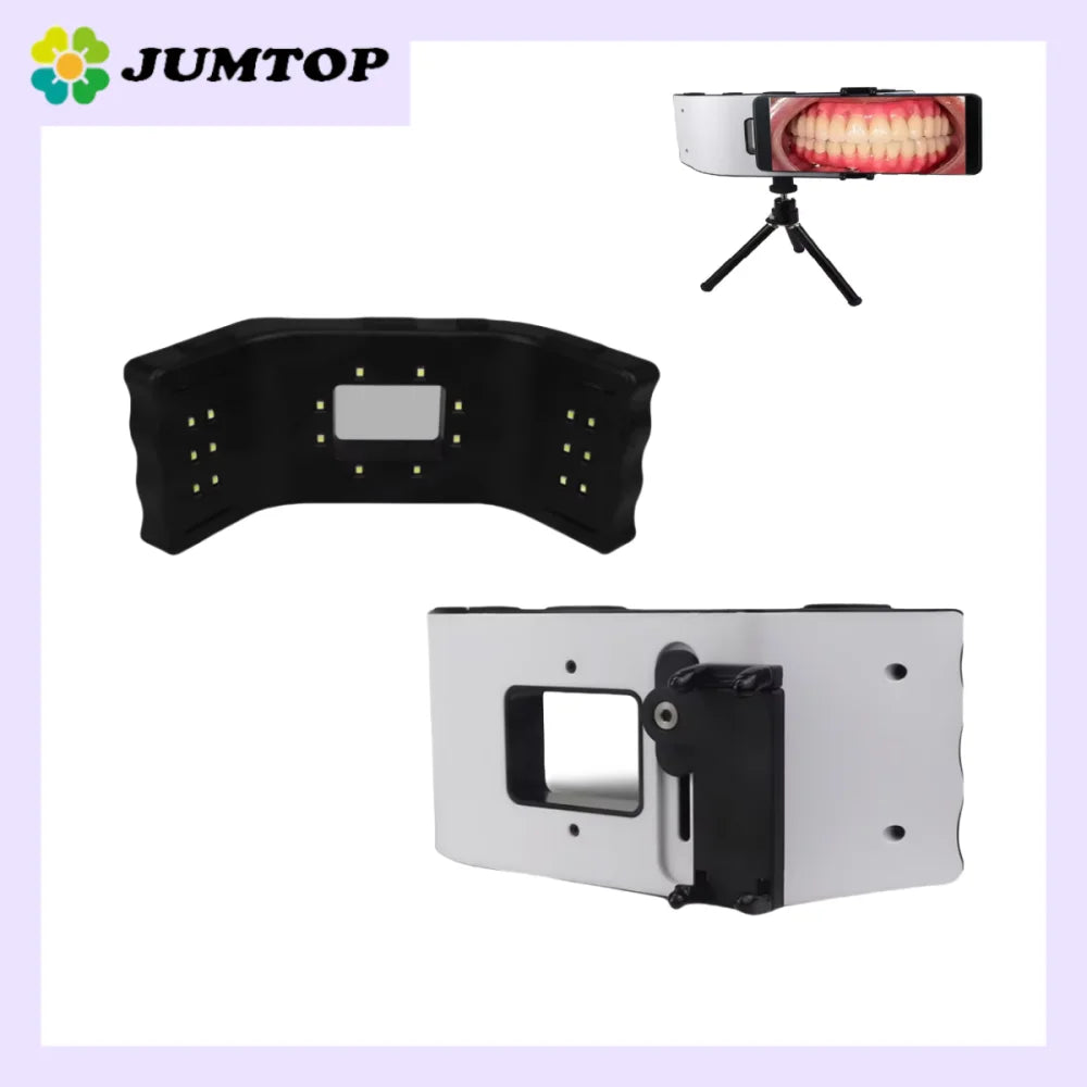 Dental Photography Kit with LED Light for Mobile Phone Oral Filling Photos Video Dentistry Camera Equipment Teeth Examination