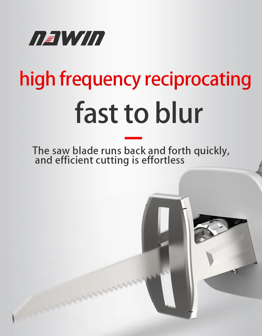 NANWEI Cordless Reciprocating Saw Adjustable Speed Electric Saw Saber Saw Portable for Wood Metal Cutting Saw