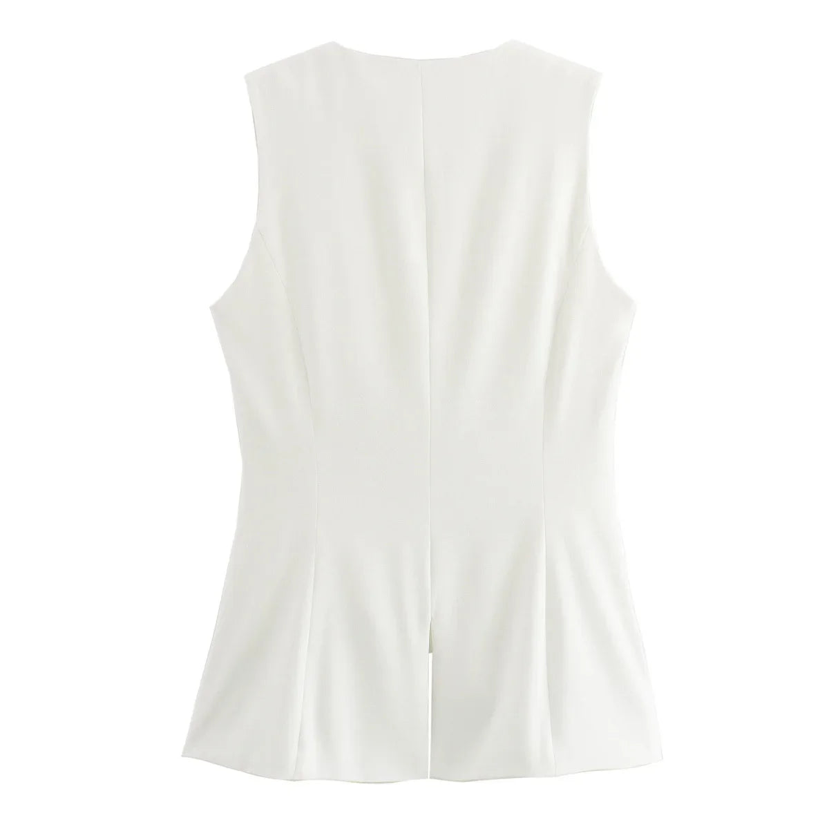 2025 Office Blazer Vest | 2-Color Stretch Waistcoat for Summer Women Workwear | Breathable Linen with Hidden Pockets