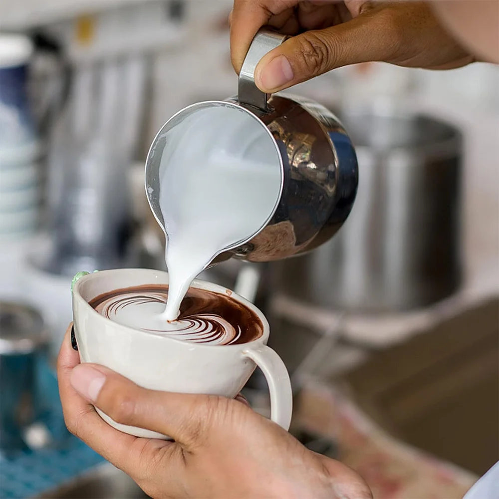 Milk Frothing Pitcher Stainless Steel Jug Milk Frother Steamer Cup for Espresso Latte Art Barista Coffee Accessories Easy Clean