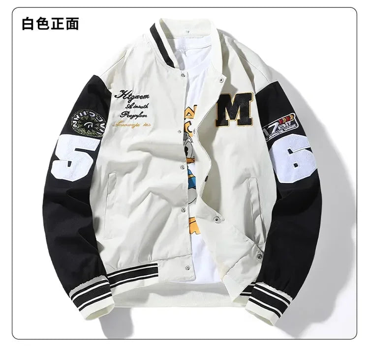 Mens Clothes Loose Fashion Baseball Uniform Outdoor Biker Travel Coat Men Loose Jacket Sportswear Motorcycle Jacket Men's Coat