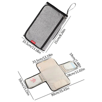 Travel Diaper Changing Mat Waterproof Folding Diaper Organizer Bag Lightweight Changing Mat For Parks Shopping Malls Restaurants