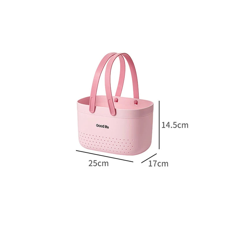 Bath Basket Bathroom Portable Student Bath Plastic Bath Basket Bathroom Shower Shampoo Storage Basket Bath Basket