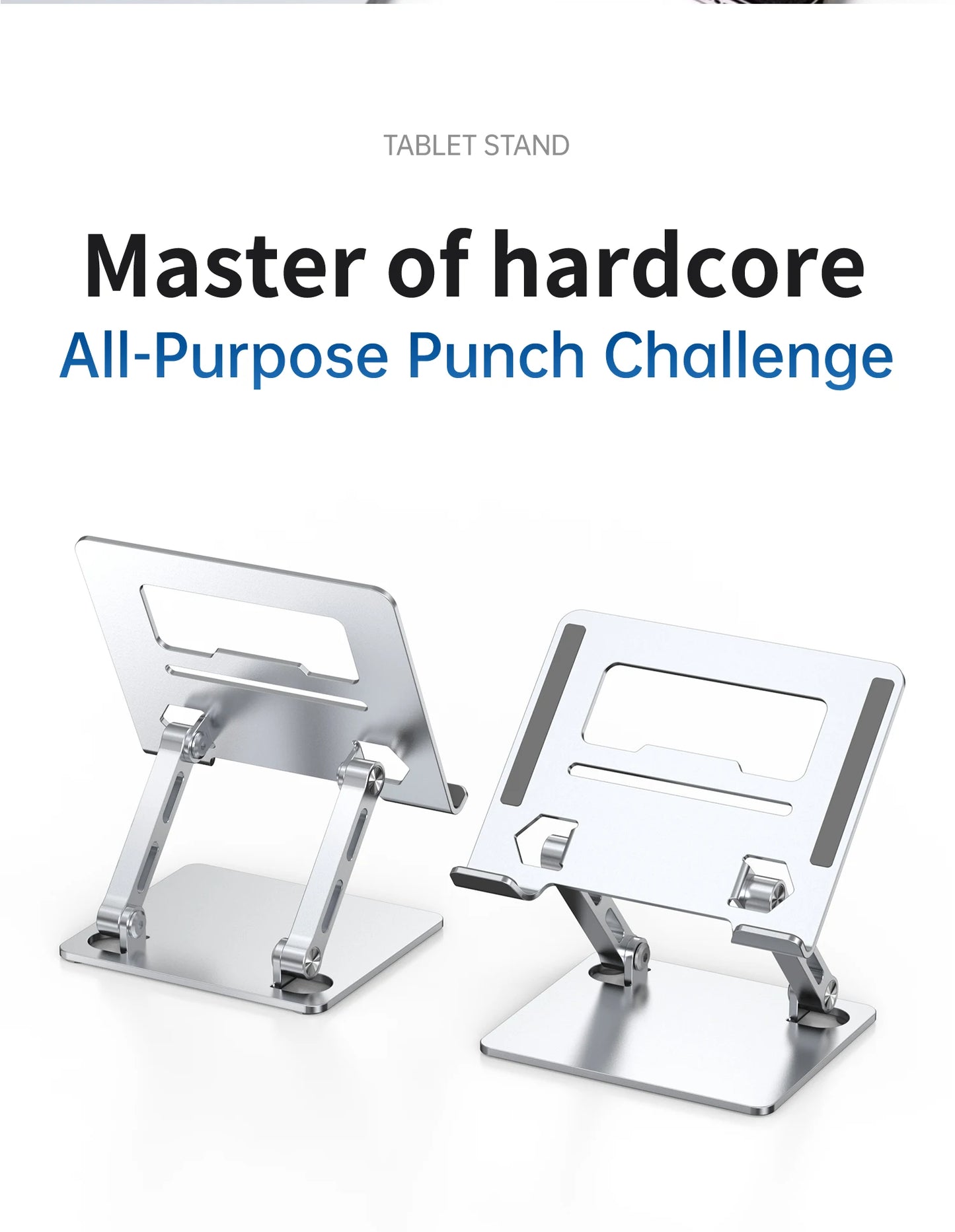 Tablet Stand, Swivel Tablet Stand with 360 Rotating Base, Adjustable Tablet Holder for Drawing, Compatible with iPad Pro/Air/Min