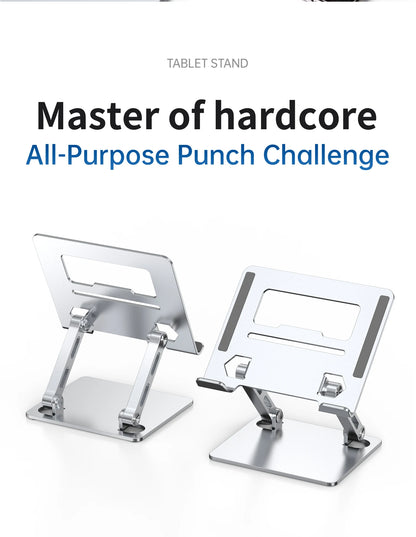 Tablet Stand, Swivel Tablet Stand with 360 Rotating Base, Adjustable Tablet Holder for Drawing, Compatible with iPad Pro/Air/Min