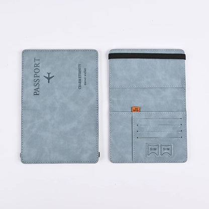 Men PU Leather Wallet Travel Passport Purse Card Male Travel Accessories Hand Carry Passport Business Cards Holder Wallet