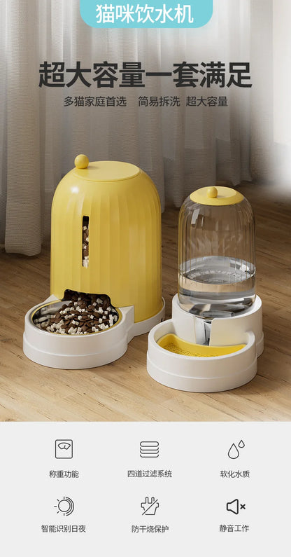 Cat water dispenser, dog drinking water, pet automatic feeder, dog feeding water, cat water bowl artifact