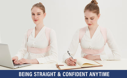 Posture Corrector for Women and Men Adjustable Upper Back Brace Shoulder Lumbar Support Belt Corset Posture Correction