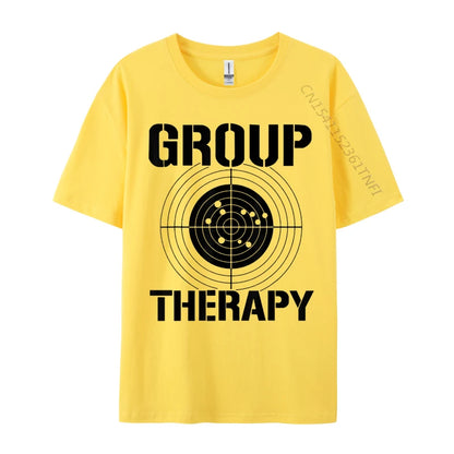 Men T-shirts Group Therapy Casual T-Shirt Retro Normal Cotton Men Tops Tees Casual Clothing Shirt Top Quality