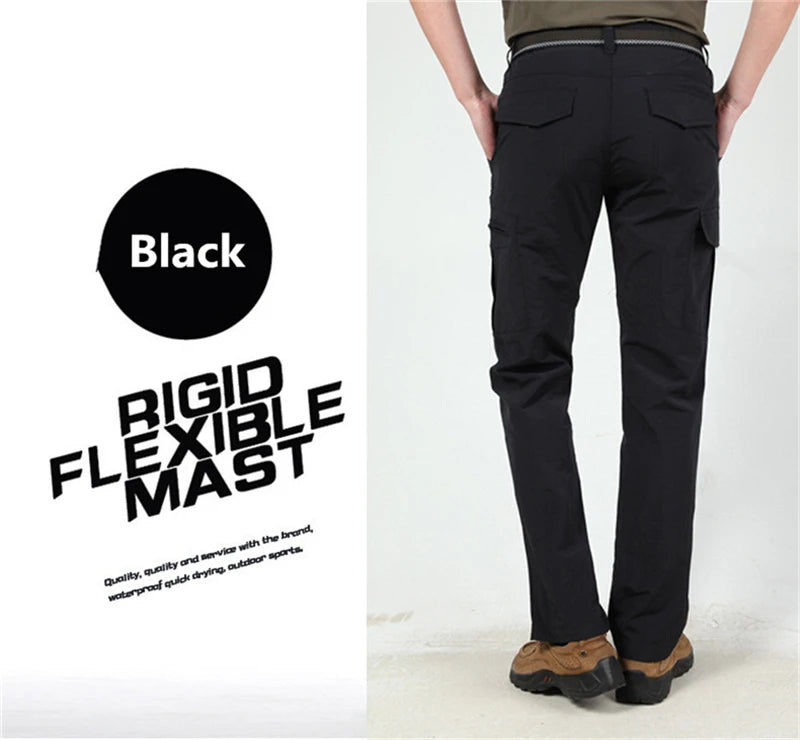 2025 Outdoor Waterproof Tactical Cargo Pants Men Breathable Summer Casual Army Military Long Trousers Male Quick Dry Cargo Pants