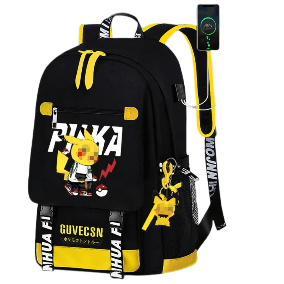 TAKARATOMY Backpack Trolley School Bag Pikachu School Bag Stationery Storage Backpack Multifunctional Travel Bag School Season