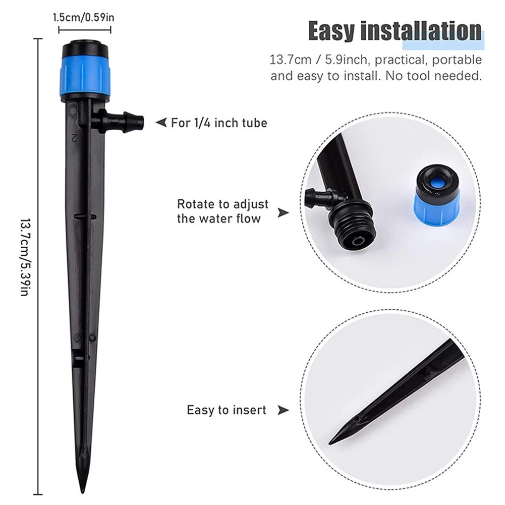 360° Adjustable Sprinkler Nozzles Garden Irrigation Watering System Agriculture Ground Automatic Watering System for Greenhouse