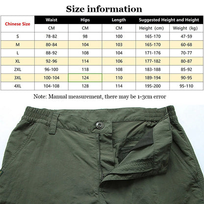 2025 Outdoor Waterproof Tactical Cargo Pants Men Breathable Summer Casual Army Military Long Trousers Male Quick Dry Cargo Pants