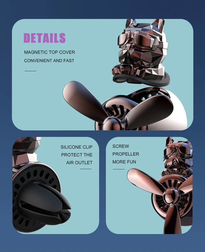 DIY perfume odorless ornaments airplane pilot bulldog car air fresheners decorations accessories aroma vent fragrance diffuser