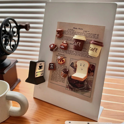Coffee Shop Fridge Stickers Magnetic Creative Convenience Store Light Signs Home Decorative Ornaments  Luminous Light Boxes