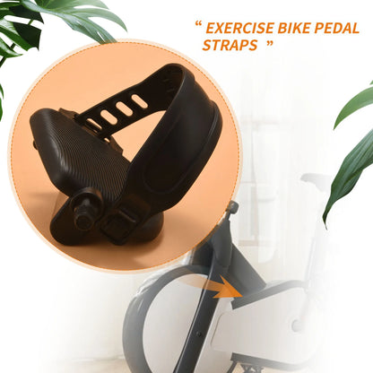 1Pair Exercise Bike Pedal Widened Bicycle Pedal With Pedal Straps For Exercise Bike Stationary Cycle Home