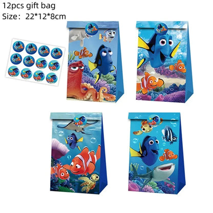 Finding Nemo Birthday Party Decoration Children Party Balloons Disposable Tableware Plates Napkins Cup Tablecloth Party Supplies