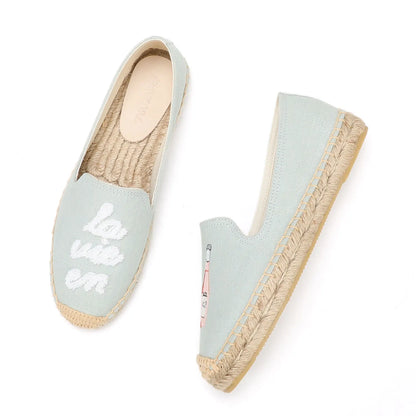 Espadrilles for Women  Fashion Hemp flat office shoes for women free shipping Platform   comfortable for work