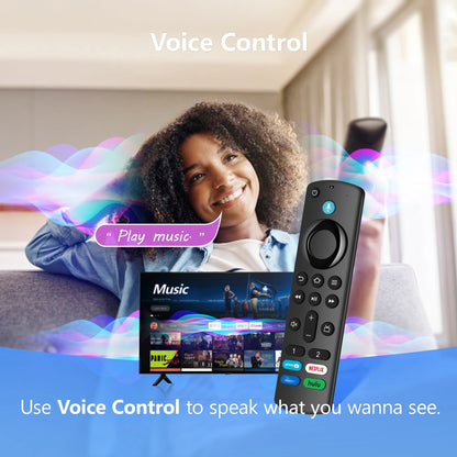 Television Voice Remote Control (3rd Gen Pro) Fit for Fire Smart TVs Stick/TV Cube/4K Max/4K/Stick Lite Universal Remote Control