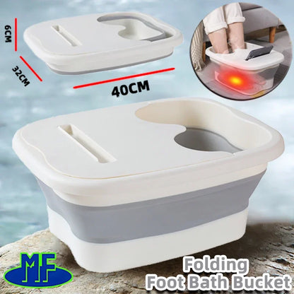 Foldable Footbath Massage Bucket Soaking Bucket Folding Basin Spa Foot Bath Bucket Household Sauna Bathtub Pedicure Bath Bathtub