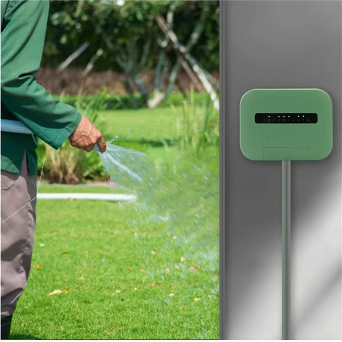 SDFC-Tuya Wifi Indoor Smart Sprinkler Controller Indoor Smart Sprinkler Controller Irrigation System Remote Control 6 Zone EU Pl