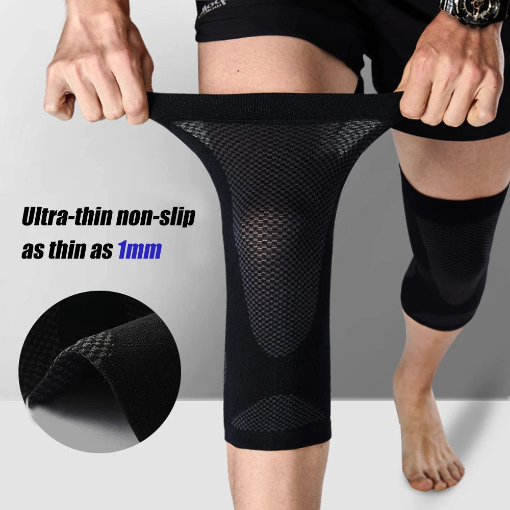 1 Pair Sports Basketball Knee Pads Support Elastic Ultra Thin Knee Brace Volleyball Knee Protector Rodillera Deportiva Kneepads