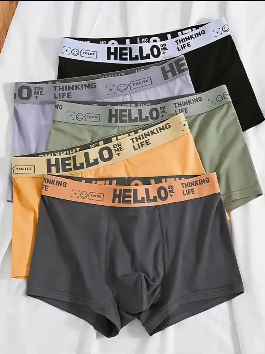 Random 10Pcs Men's Underwear Men Panties Sexy  Breathable Comfortable Boxer Shorts Slim Loose Fit Athleisure Briefs  Underpants