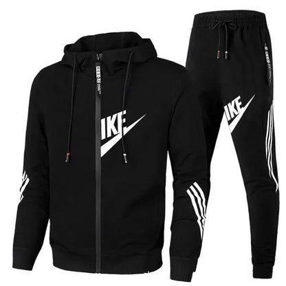 Casual sportswear set, 2-piece set, top and bottom wear. Fashion, jogging, outdoor, fashionable sportswear for men first 2025