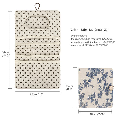 Travel Diaper Bag Diaper Compartment Diaper Organizers Diaper Holder Portable Button Diaper Container Polyester Cotton Baby Stor