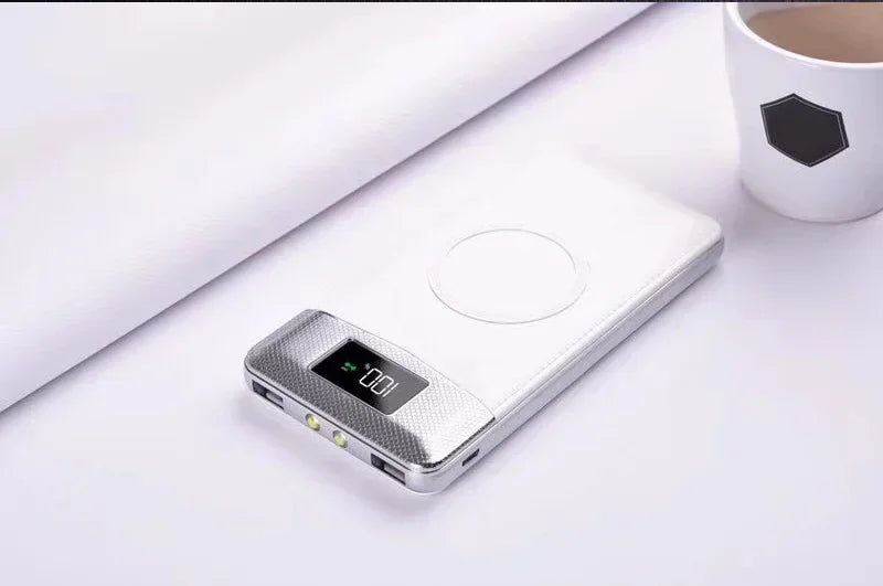 2025 New 10000mAh/20000mAh Four Color Wireless Mobile Power Bank External Battery Built in Charger Mobile Power Bank for iPhone