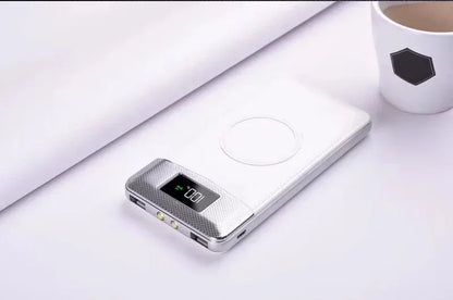 2025 New 10000mAh/20000mAh Four Color Wireless Mobile Power Bank External Battery Built in Charger Mobile Power Bank for iPhone