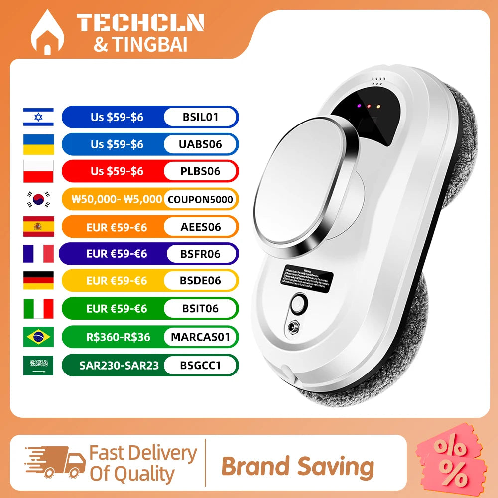 Intelligent Window Cleaning Robot Vacuum Cleaner Robot Window Cleaner Electric Glass Limpiacristales Remote Control for Home