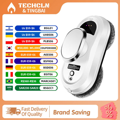 Intelligent Window Cleaning Robot Vacuum Cleaner Robot Window Cleaner Electric Glass Limpiacristales Remote Control for Home