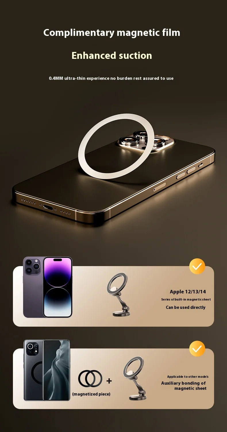 Magnetic Car Phone Mount Holder Multi-Functional Floating Screen Foldable Stand Vehicles Universal Phone Holder Safe Driving