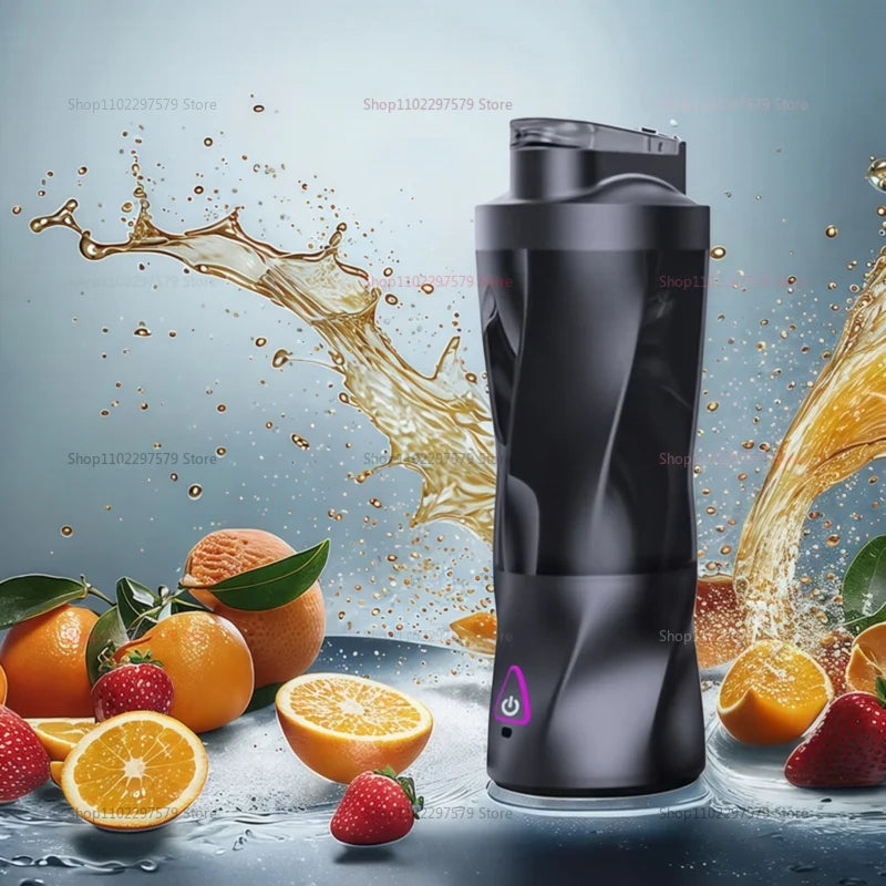 Portable Juicer Blender Cup 700ML USB Rechargeable Outdoor Smoothie Maker Fresh Fruit Mixer with 4 Blades for Travel and Sports.