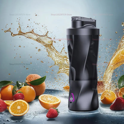 Portable Juicer Blender Cup 700ML USB Rechargeable Outdoor Smoothie Maker Fresh Fruit Mixer with 4 Blades for Travel and Sports.
